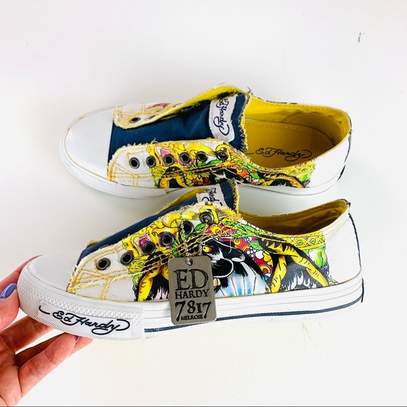 Ed Hardy Women's Slip-On Shoe Size 7 Low Rise - Picture 2 of 9